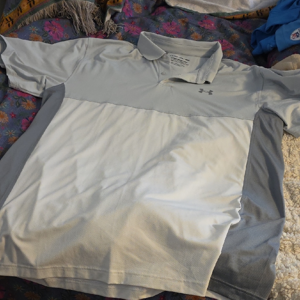 Under Armour Men's Light Gray Polo Shirt